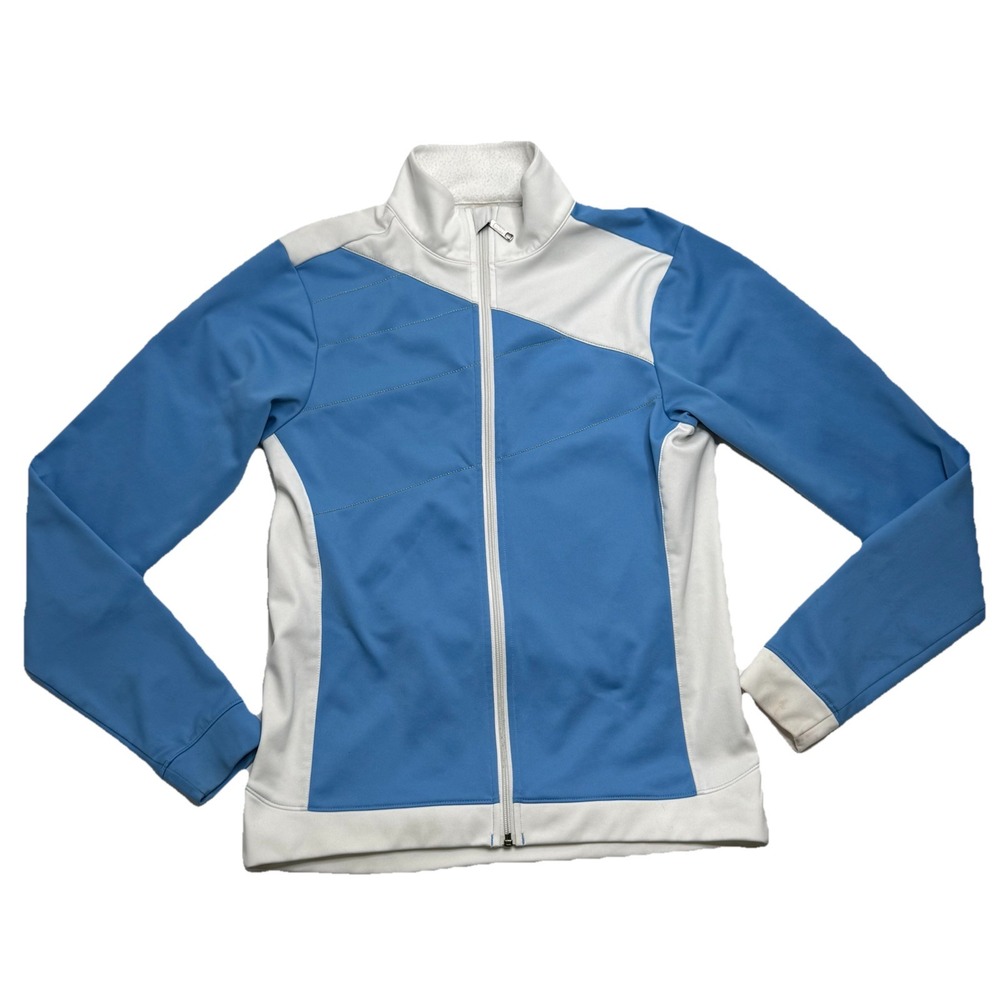 Pearl Izumi Blue Zip Front Cycling Jacket Womens Sz M Medium‎ Stretchy Polyester